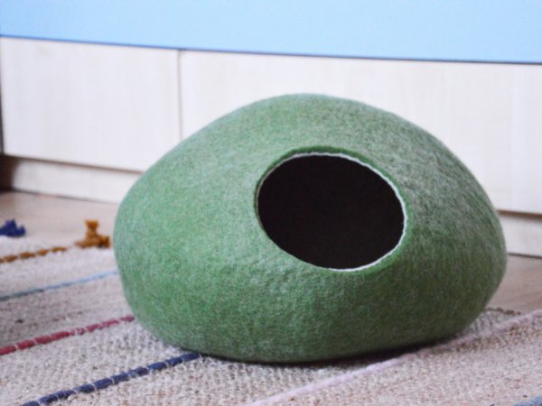 Olive green color pet bed 3