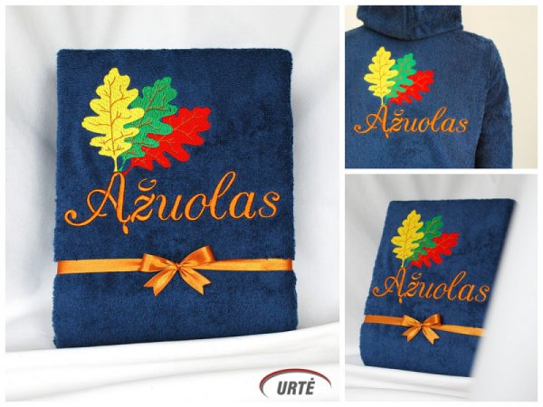 Lietuva - Ąžuolo trispalvė - Siuvinėtas chalatas 3