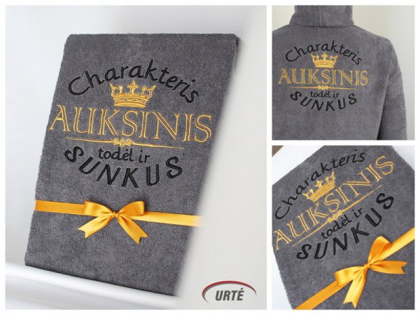 Siuvinėtas chalatas - Auksinis charakteris 3
