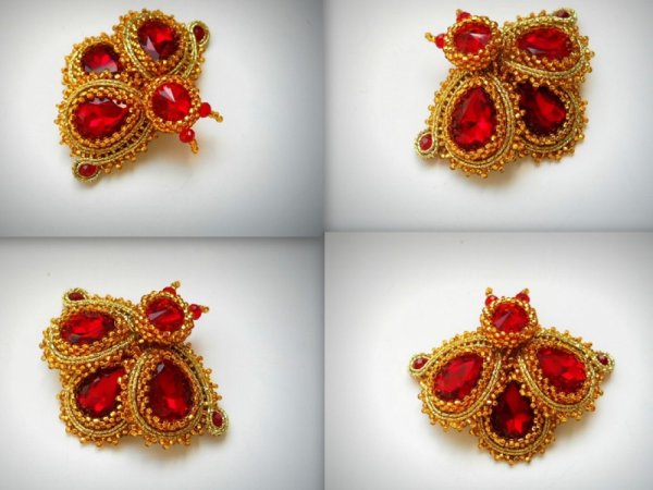 sutažo vabaliukas red - Soutache