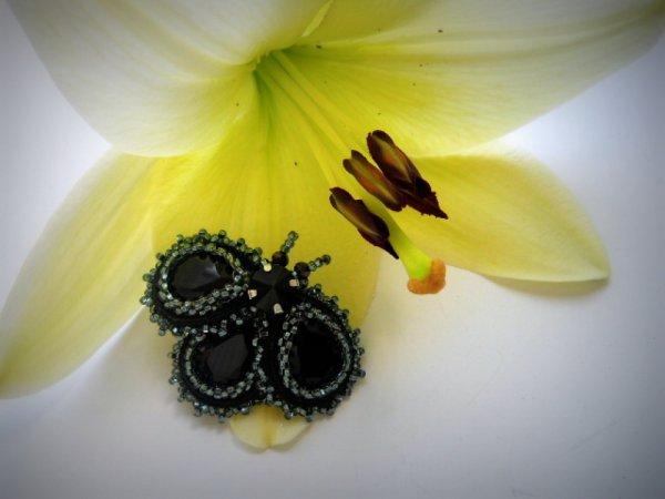 mažas vabaliukas "Black" - Soutache