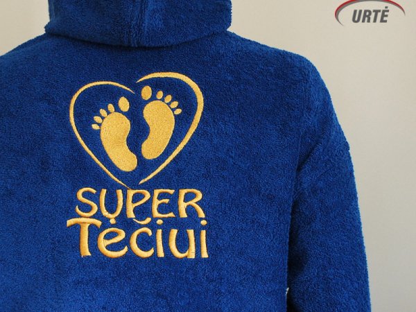 Siuvinėti medvilniniai chalatai - SUPER TĖČIUI 1