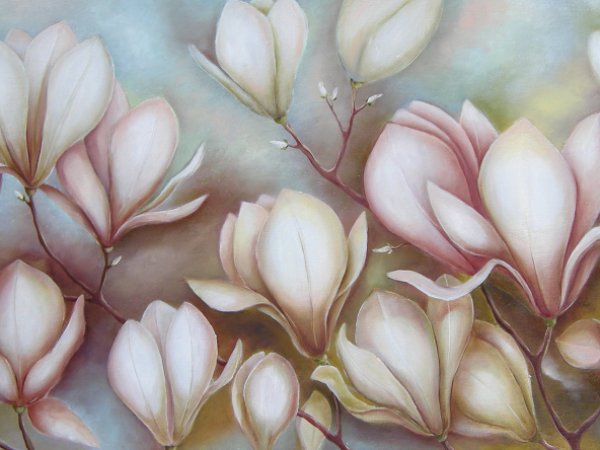 Magnolijos 90x40 - Aliejinė tapyba