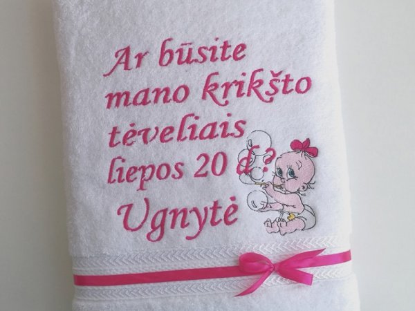 Rankšluostis - kvietimas - Siuvinėjimas