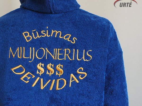 Medvilninis siuvinėtas chalatas būsimam MILIJONIERIUI! 1