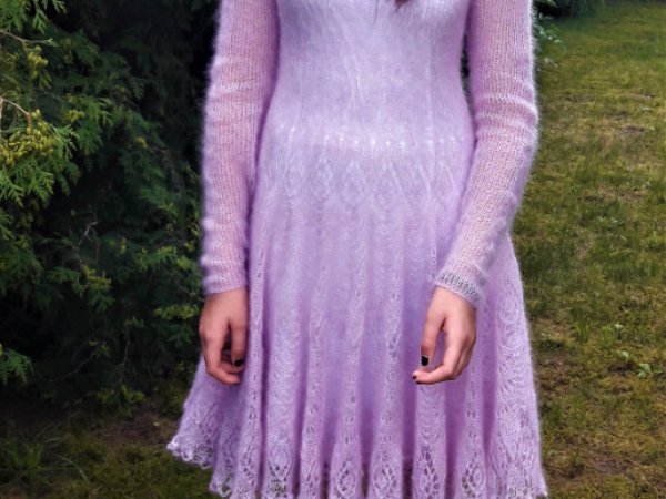 Pink lace mohair dress 2