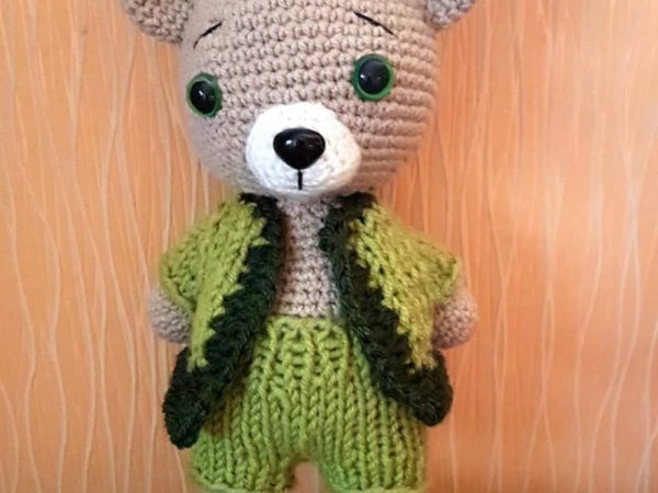 Vaikiškas nertas žaislas "Meškutis" - Dolls & toys