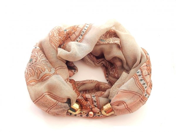 Scarf "Caramel" - Necklace