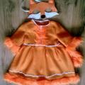 Fox Carnival Costume for Girl + -104 -110 cm - Other clothing - sewing