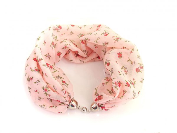 Vaikiškas šalikas papuošalas "Botanic. Pink" 2