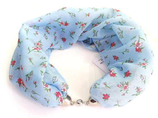 Kids scarf "Botanic. Blue" 3