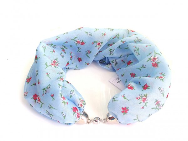 Kids scarf "Botanic. Blue" 2