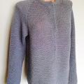 Gray cardigan - jacket - Machine knitting - knitwork