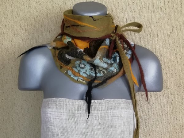 Veltas šalikėlis "Rudens diena" - Scarves & shawls