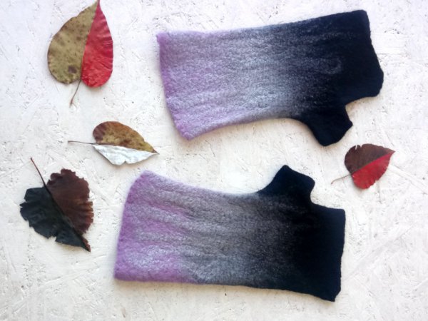 Veltos riesines juodo alyvinio derinys - Wristlets