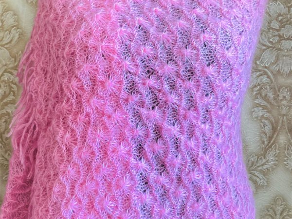 GP-928 Megztas lengvai rožinės spalvos šalikas - Scarves & shawls