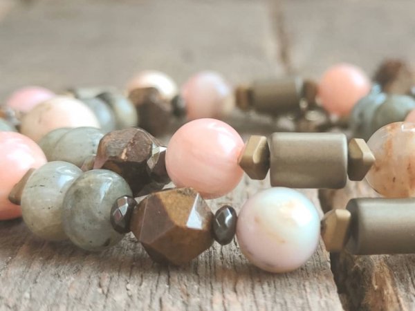 Rausvai pilkas derinys - Bracelets