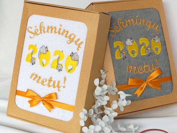 2020 Pelės metai - Siuvinėti rankšluosčiai - Needlework