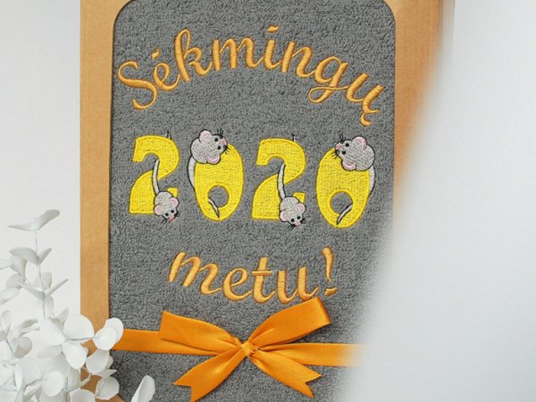 2020 Pelės metai - Siuvinėti rankšluosčiai 2