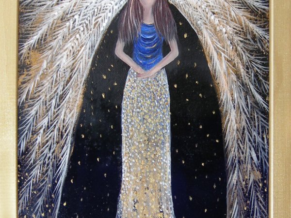 Tikejimo Angelas 22x38 - Oil painting