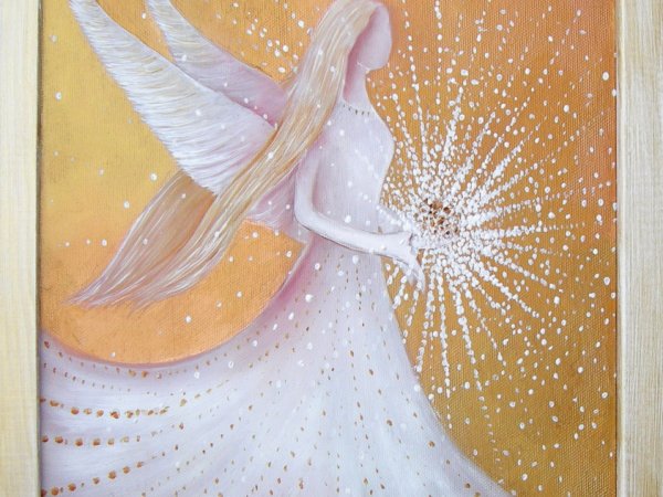 Laimės Angelas 25x30 - Oil painting