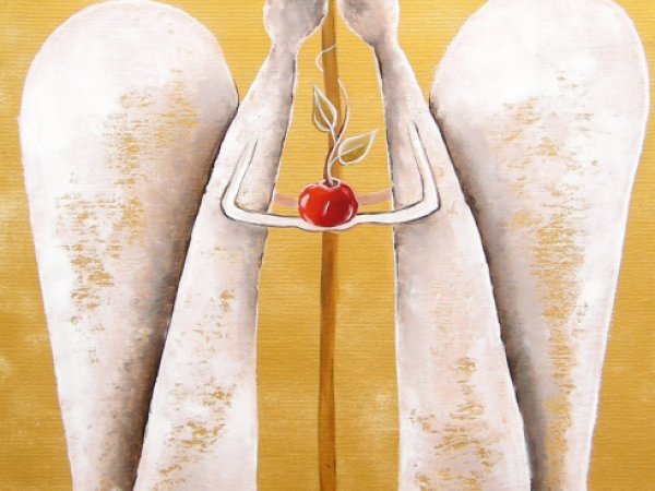 Angelų sodas 35x70 - Oil painting