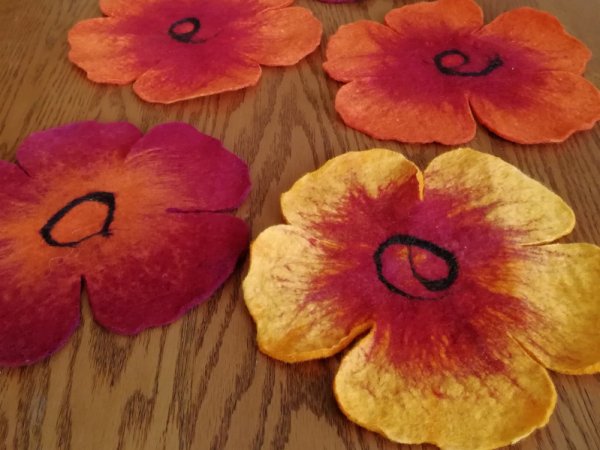Servetėlių kompkektas "Stilizuotos Nasturtos" - Tablecloths & napkins
