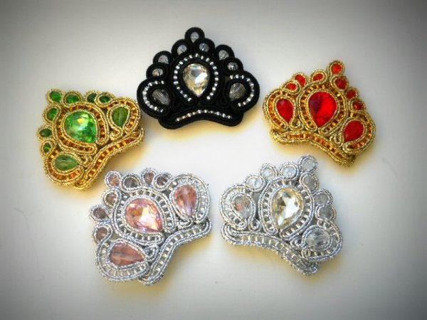 sutažo sagės karūnėlės - Soutache