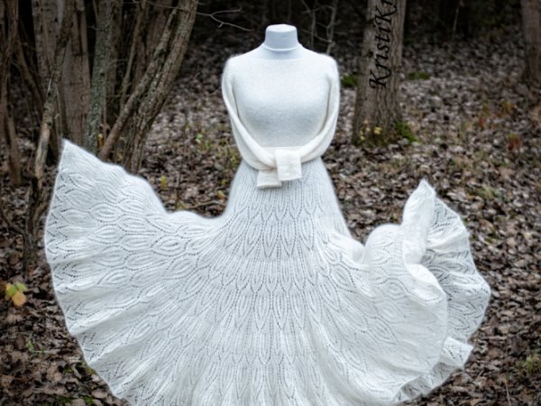ilga moherinė suknelė - Wedding clothes
