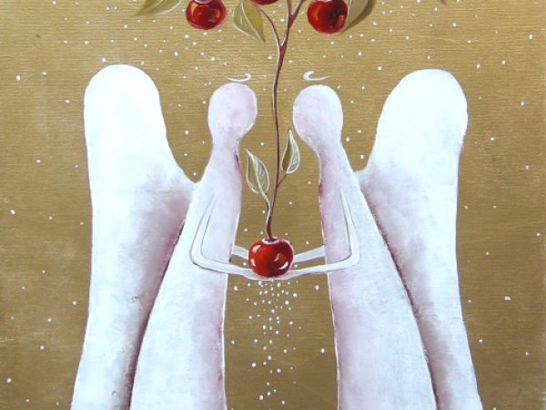 Angelų sodas II 35x70 - Oil painting