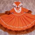 Fox carnival costume for girls with hat - Other clothing - sewing