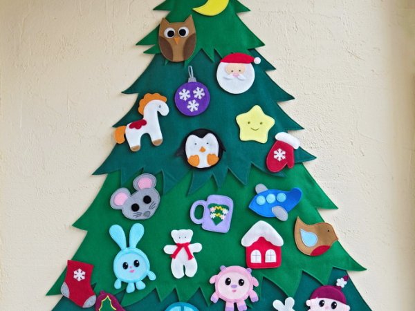 Felted Christmas tree - For interior