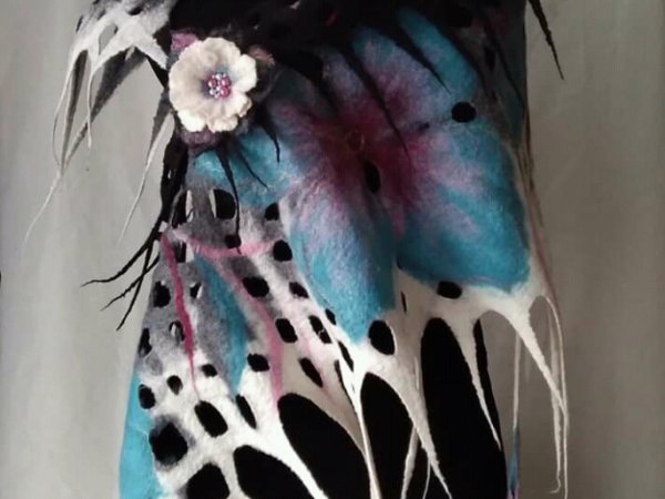 Tinklinis šalis juodai baltas - Scarves & shawls