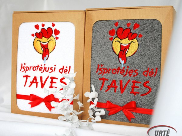 Išprotėję vienas dėl kito! Siuvinėti rankšluosčiai - Needlework