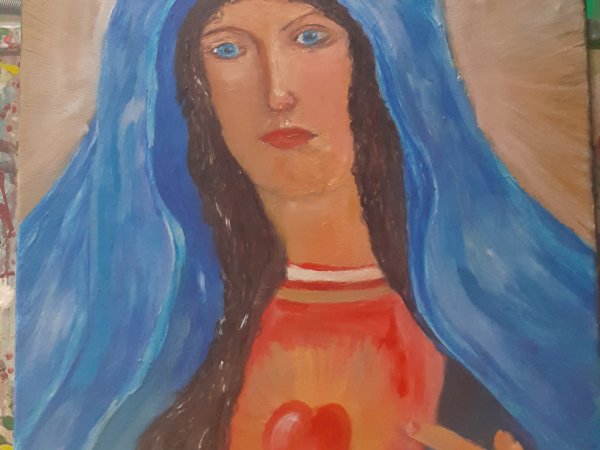 Marija ilgaplauke - Oil painting