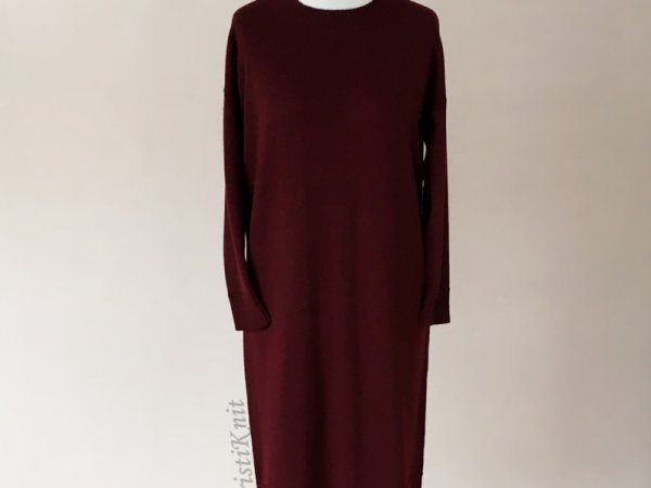 megzta moteriška suknelė "Red wine" - Dresses