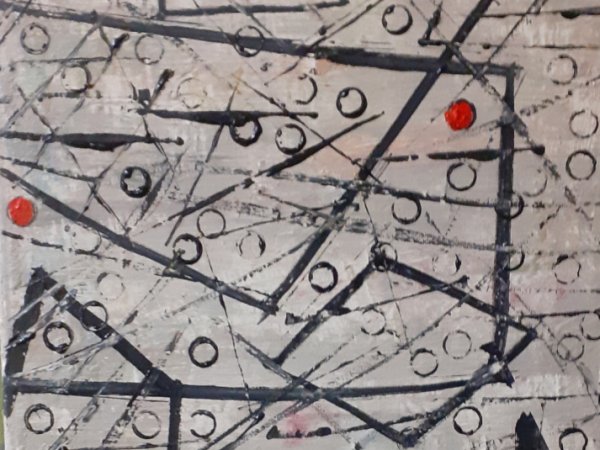 Plan of the game - Acrylic painting