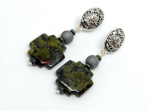 Gorgeous earrings with jasper - Earrings