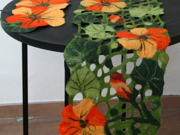Veltas komplektukas ,,NASTURTĖS,, - Tablecloths & napkins