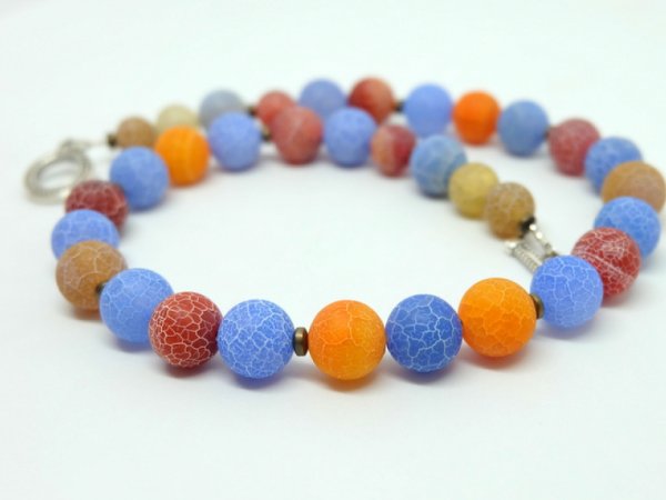 Multicolored agate necklace "Summer ..." - Necklace