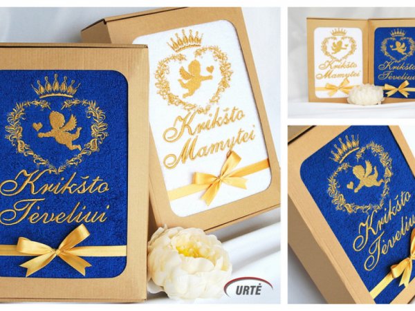 Auksinis angeliukas - Dovana krikšto tėvams 2