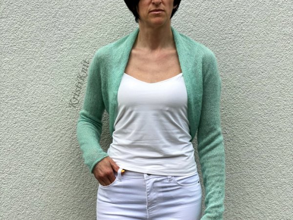 moteriškas bolero "Mėta" - Machine knitting