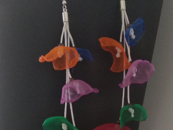 Spalvoti ilgi auskarai - Earrings