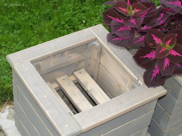 wooden outdoor pots 2