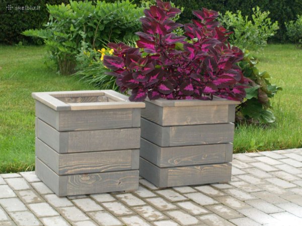 wooden outdoor pots - Woodwork