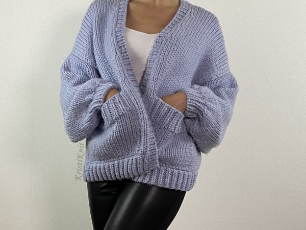 moteriškas kardiganas ''Storulis" - Machine knitting