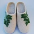 leaves on slippers - Shoes & slippers - felting