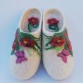 Butterfly in the meadow - Shoes & slippers - felting