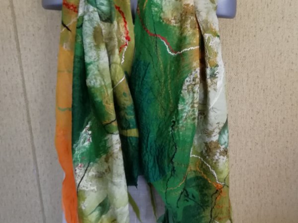 Veltas šalikas "Rudenėjantys laukai" 2