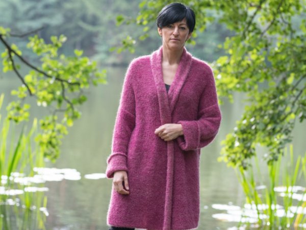 moteriškas kardiganas "Rožinis pukuotukas" - Sweaters & jackets